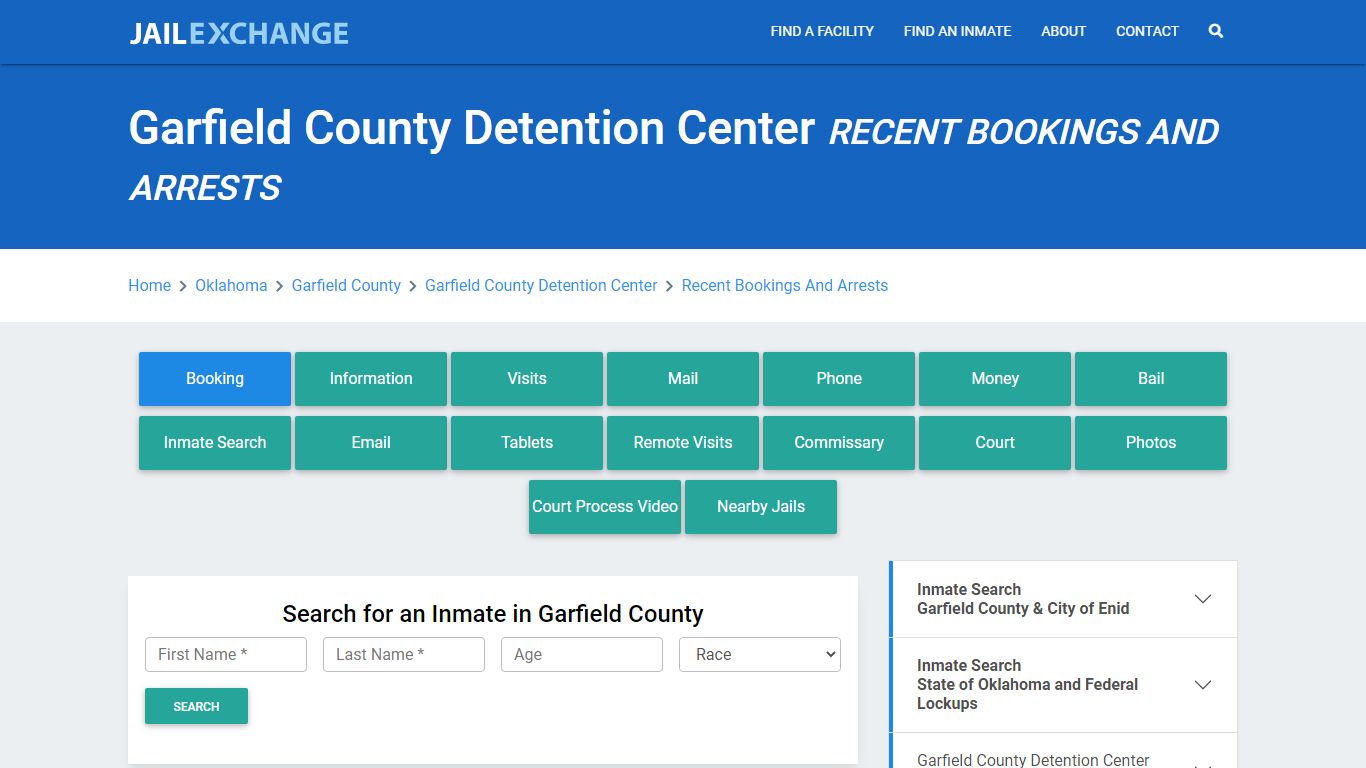 Garfield County Detention Center Recent Bookings And Arrests