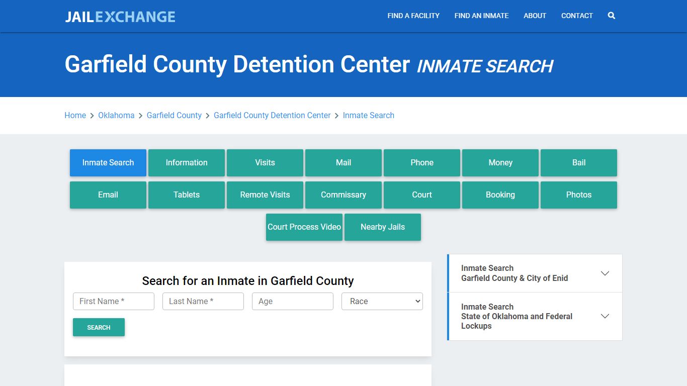 Garfield County Detention Center Inmate Search - Jail Exchange